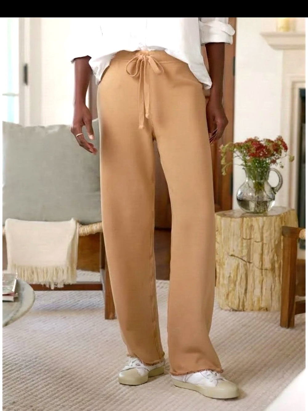 Frank & Eileen Dublin Blazer Catherine Sweatpants Set M Camel Triple Fleece - Picture 8 of 15